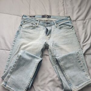 Light Wash Slim Jeans - Light Blue Denim